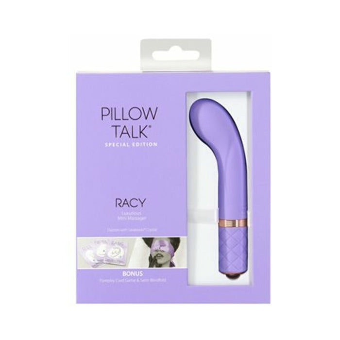 Pillow Talk Special Edition Racy Mini Massager With Swarovski Crystal Purple - SexToy.com