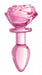 Pink Rose Glass Anal Plug - Small | SexToy.com