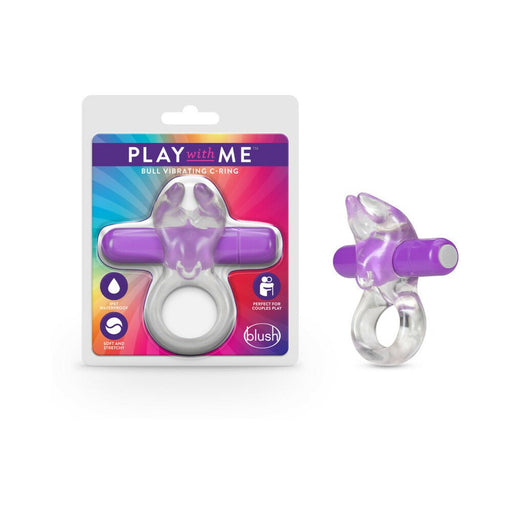 Play With Me - Bull Vibrating C-ring - Purple - SexToy.com