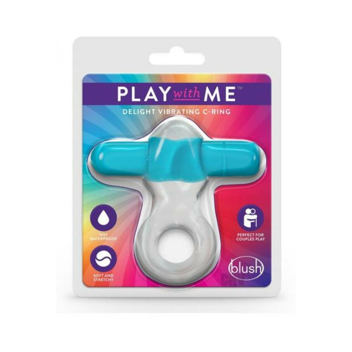 Play With Me - Delight Vibrating C-ring - Blue | SexToy.com