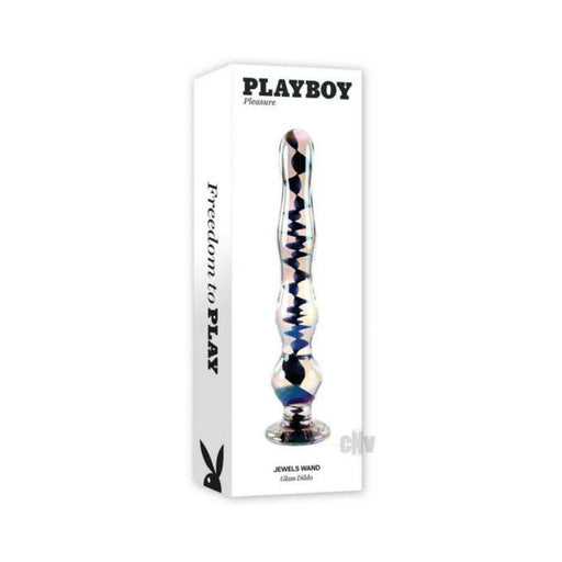 Playboy Jewels Wand Borosilicate Glass Iridescent - SexToy.com