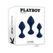 Playboy Tail Trainer 3-piece Silicone Anal Training Kit Navy | SexToy.com
