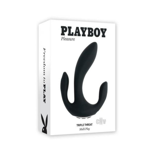 Playboy Triple Threat Rechargeable Come Hither Vibe Silicone 2am - SexToy.com