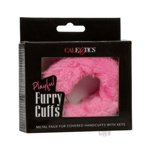 Playful Furry Cuffs Pink - SexToy.com