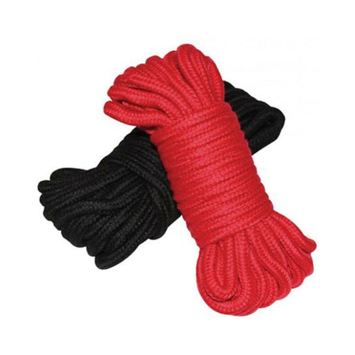 Plesur Cotton Shibari Bondage Rope 2 Pack - Black/red - SexToy.com