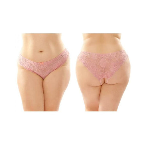 Poppy Crotchless Floral Lace Panty 6-pack Q/s Pink | SexToy.com
