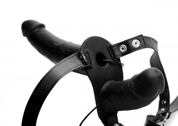 Power Pegger Vibrating Double Dildo Harness | SexToy.com