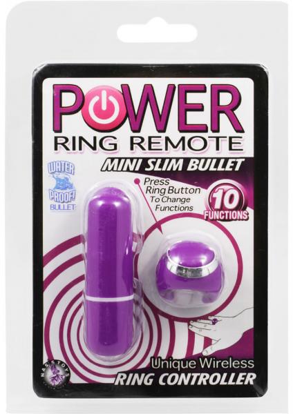 Power Ring Remote Mini Slim Bullet Waterproof 2.5 Inch Purple | SexToy.com
