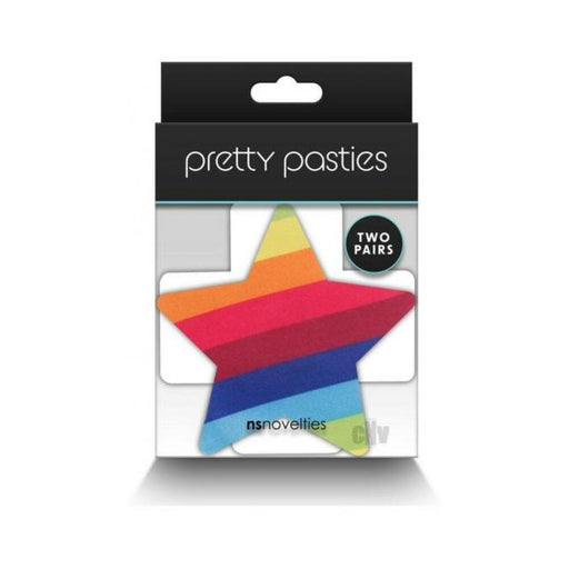 Pretty Pasties Pride Cross & Star Rainbow 2 Pair - SexToy.com