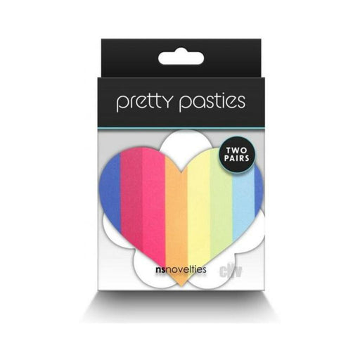 Pretty Pasties Pride Heart & Flower Rainbow 2 Pair - SexToy.com