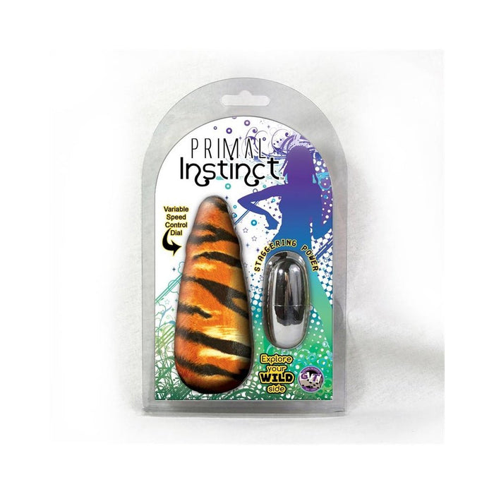 Primal Instincts Vibrating Egg - Tiger Print | SexToy.com