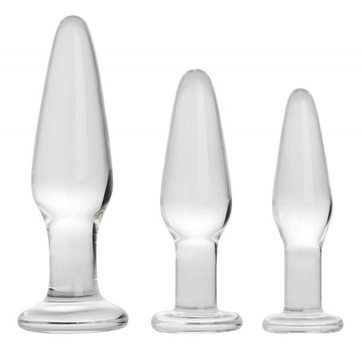 Prism Dosha 3 Piece Glass Anal Plug Kit | SexToy.com