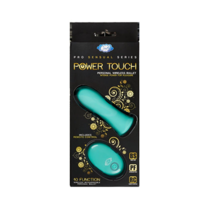 Pro Sensual Power Touch Teal Green Bullet Vibrator - SexToy.com