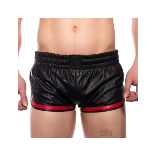 Prowler Red Leather Sport Shorts Red Sm - SexToy.com