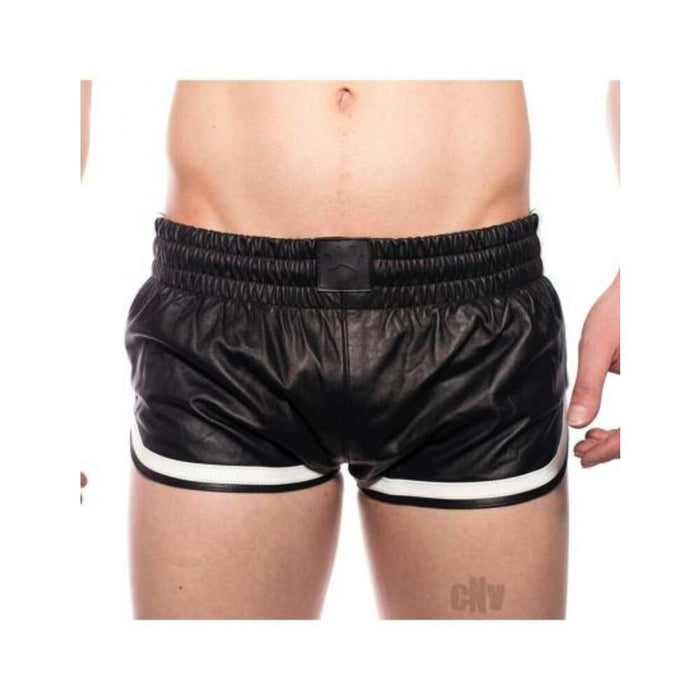 Prowler Red Leather Sport Shorts Wht Md - SexToy.com