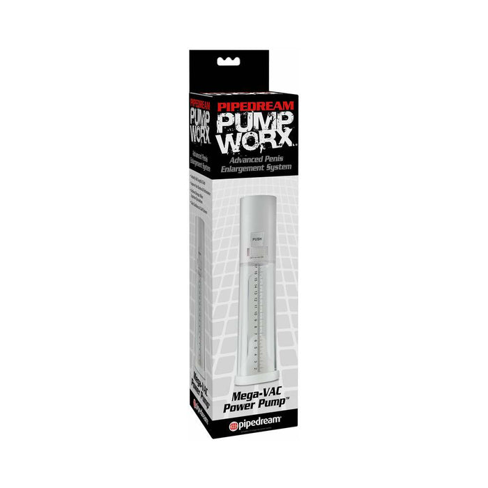 Pump Worx Mega Vac Power Pump White - SexToy.com