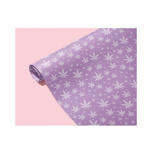 Purple Pot Leaf Wrapping Paper - SexToy.com