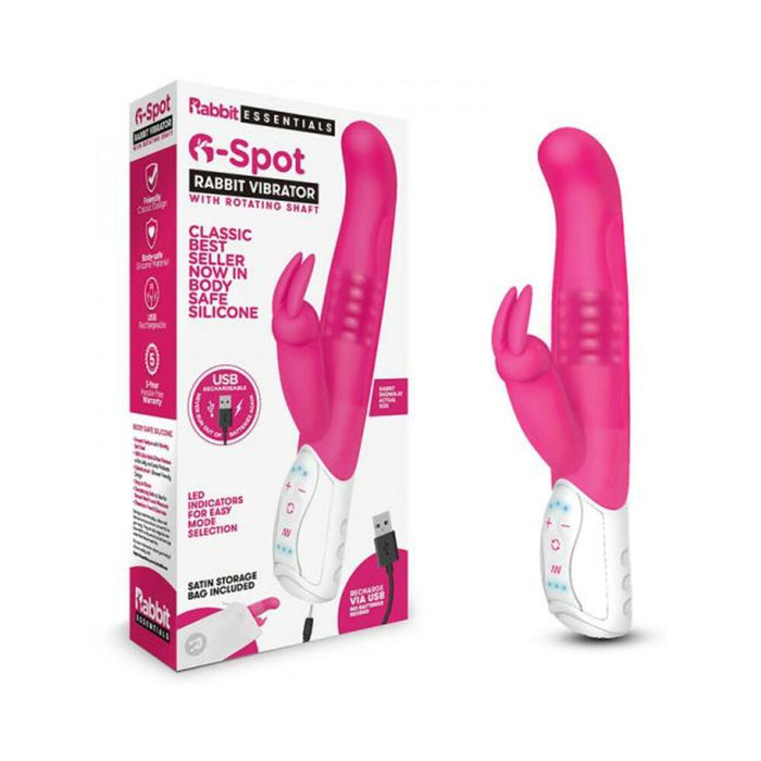Rabbit Essentials G-spot Rabbit Vibrator Hot Pink | SexToy.com