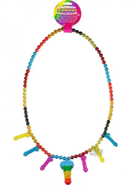 Rainbow Pecker Whistle Necklace | SexToy.com