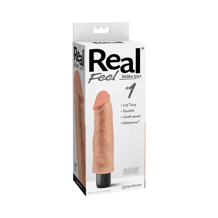 Real Feel Lifelike Toyz No.1 Beige Vibrator | SexToy.com
