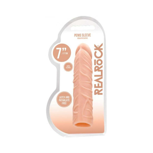 Real Rock Penis Extender - 7" - 17.5 Cm - Vanilla | SexToy.com