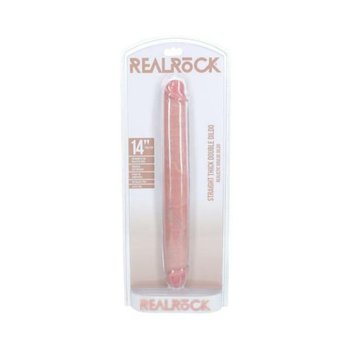 Realrock 14 In. Thick Double-ended Dong Beige - SexToy.com