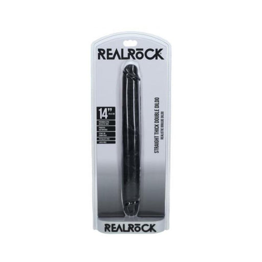 Realrock 14 In. Thick Double-ended Dong Black - SexToy.com