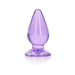 Realrock Crystal Clear 3.5 In. Anal Plug Purple | SexToy.com