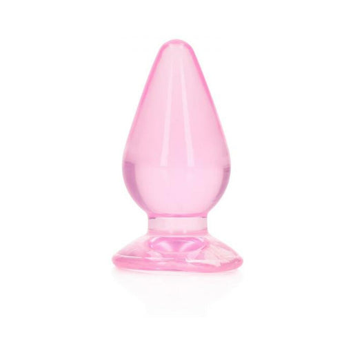 Realrock Crystal Clear 4.5 In. Anal Plug Pink | SexToy.com