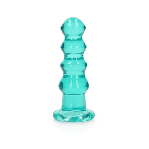 Realrock Crystal Clear Curvy 5.5 In. Dildo/plug Turquoise | SexToy.com