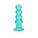 Realrock Crystal Clear Curvy 5.5 In. Dildo/plug Turquoise | SexToy.com