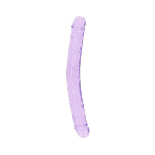 Realrock Crystal Clear Double Dong 13 In. Dual-ended Dildo Purple | SexToy.com