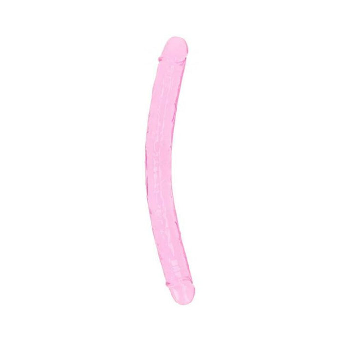 Realrock Crystal Clear Double Dong 18 In. Dual-ended Dildo Pink | SexToy.com