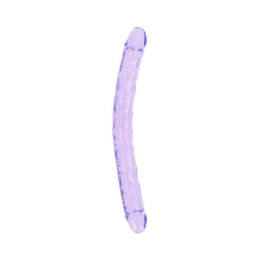 Realrock Crystal Clear Double Dong 18 In. Dual-ended Dildo Purple | SexToy.com