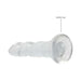 Realrock Crystal Clear Non-realistic Dildo With Suction Cup 7 In. Translucent | SexToy.com
