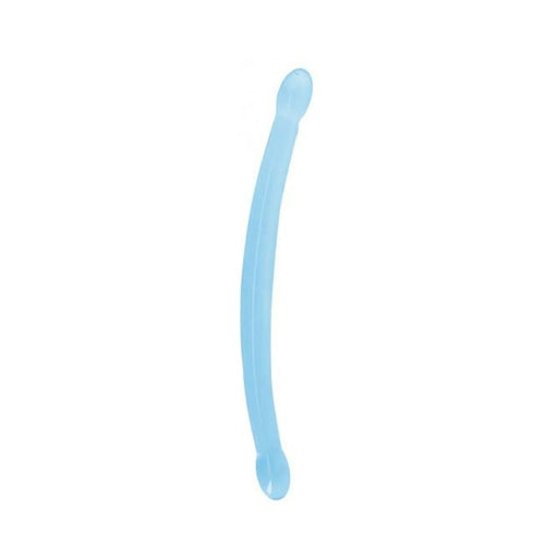 Realrock Crystal Clear Non-realistic Double Dong 17 In. Blue | SexToy.com