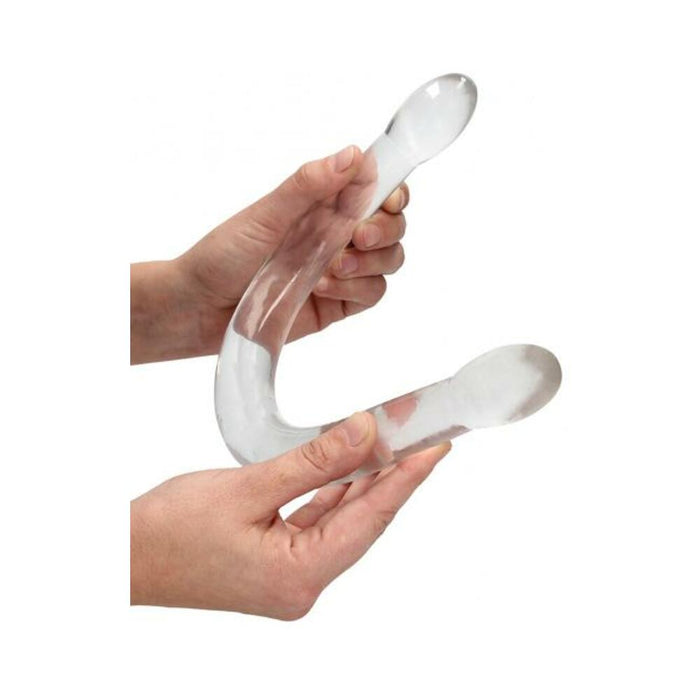 Realrock Crystal Clear Non-realistic Double Dong 17 In. Translucent | SexToy.com
