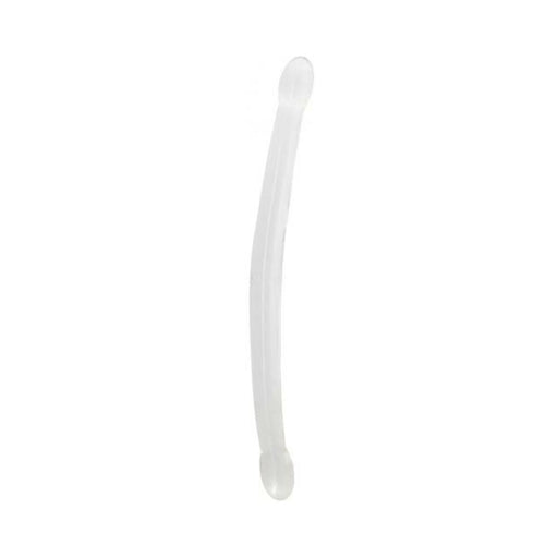 Realrock Crystal Clear Non-realistic Double Dong 17 In. Translucent | SexToy.com
