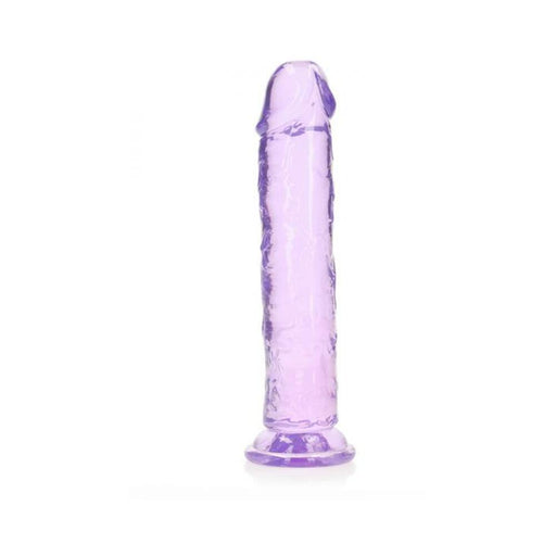 Realrock Crystal Clear Straight 10 In. Dildo Without Balls Purple | SexToy.com