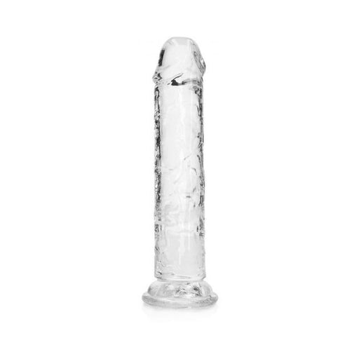 Realrock Crystal Clear Straight 7 In. Dildo Without Balls Clear | SexToy.com