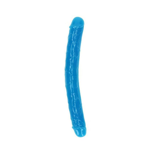 Realrock Glow In The Dark Double Dong 12 In. Dual-ended Dildo Neon Blue | SexToy.com