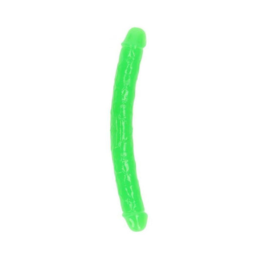 Realrock Glow In The Dark Double Dong 12 In. Dual-ended Dildo Neon Green | SexToy.com