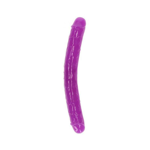 Realrock Glow In The Dark Double Dong 12 In. Dual-ended Dildo Neon Purple | SexToy.com