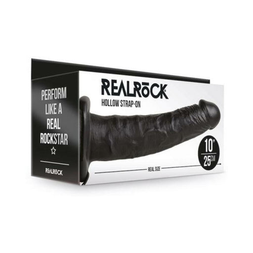 Realrock Hollow Strap-on Without Balls 10 In. Chocolate | SexToy.com