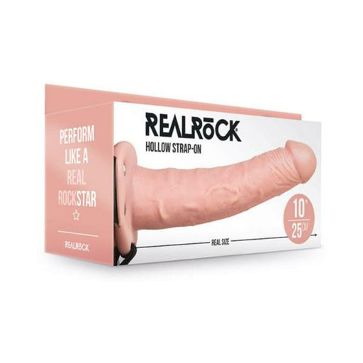 Realrock Hollow Strap-on Without Balls 10 In. Vanilla | SexToy.com