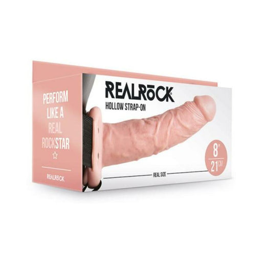 Realrock Hollow Strap-on Without Balls 8 In. Vanilla | SexToy.com