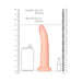 Realrock Slim Realistic Dildo With Suction Cup 8 In. Vanilla | SexToy.com