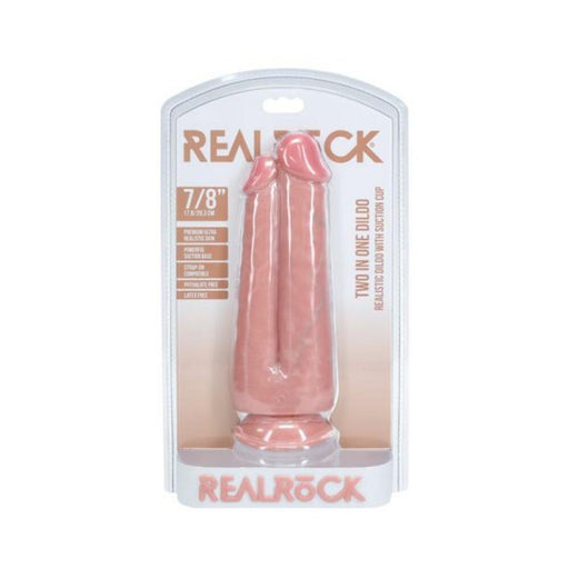 Realrock Two In One 7 In. / 8 In. Dildo Beige - SexToy.com