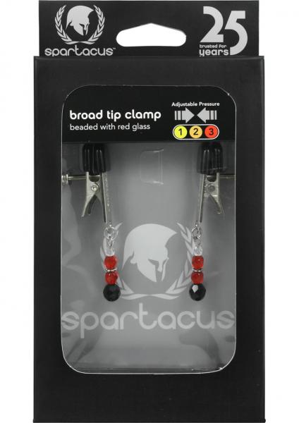 Red Beaded Clamps With Broad Tip Nipple Clamps Red | SexToy.com