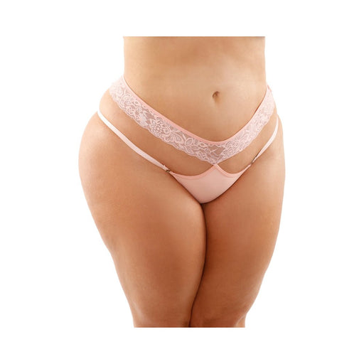 Ren Microfiber Panty With Double-strap Waistband Light Pink Queen - SexToy.com